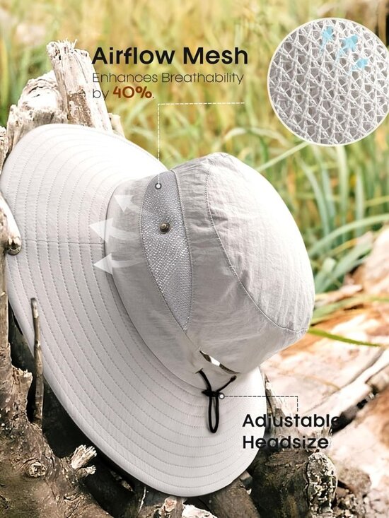 Stylish Wide Brim Sun Hat with Ponytail Hole for Beach, Hiking & Outdoor UPF 80 main image 4